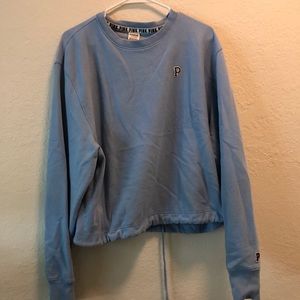 PINK Sweatshirt cropped with drawstring